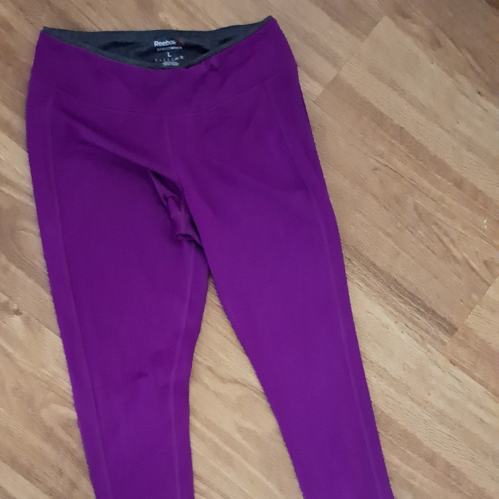 Reebok Purple and Black Speedwick Leggings